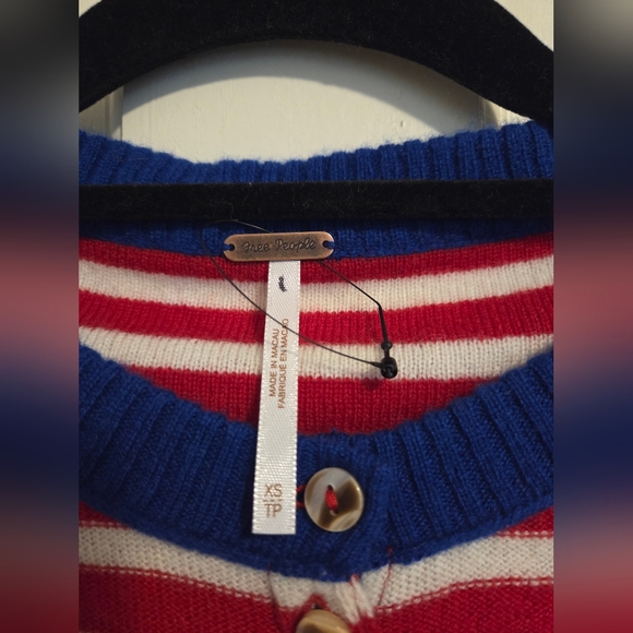 NWOT Free People Nocturnal Stripe Cardi | Wool & Cashmere XS - Picture 6 of 8